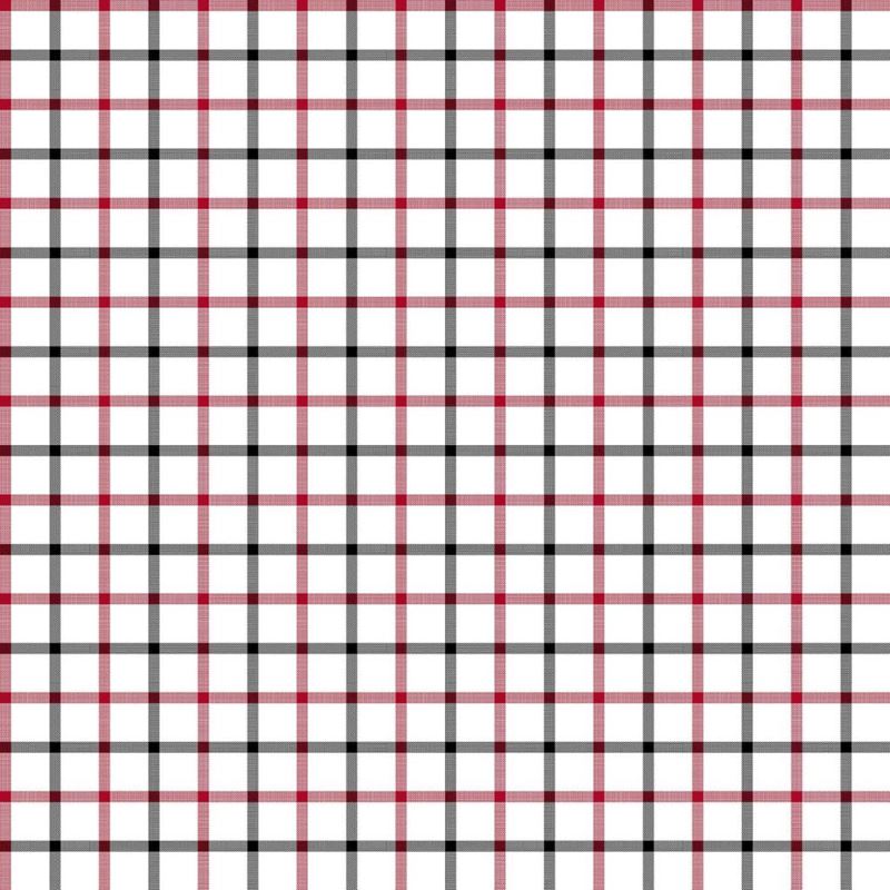 RM Coco Fabric Cool Cat Check Red Hot