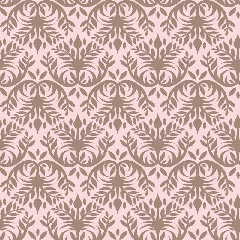 RM Coco Fabric Double Dutch Damask Pink Sprinkles