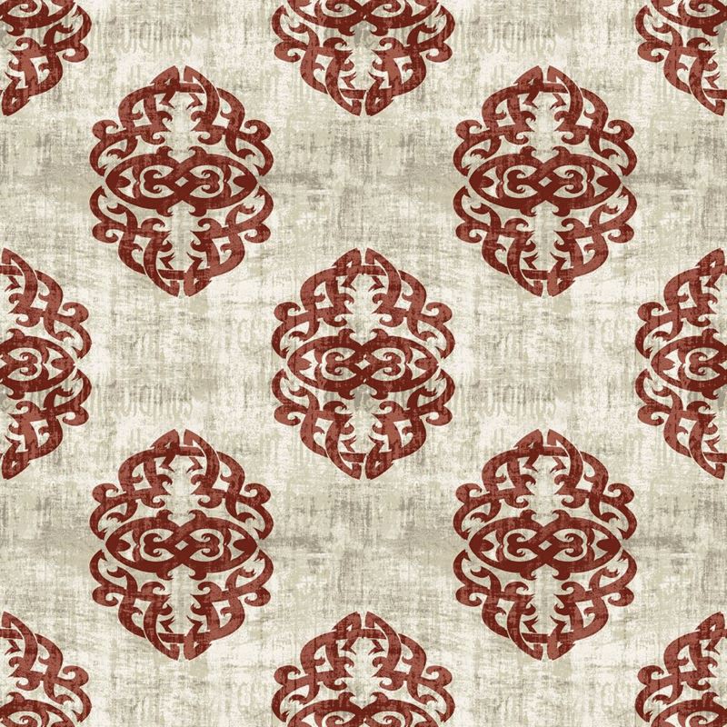 RM Coco Fabric Guinevere Damask Scarlet